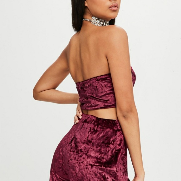 Nwt burgundy velvet set - Picture 2 of 4